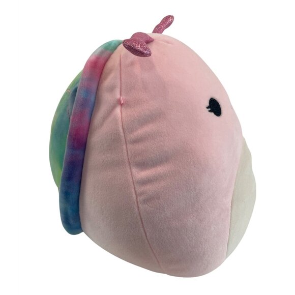 Squishmallow KellyToy Silvina The Sea Snail 8in Sea Life Squad Pink Rainbow Spar - Picture 6 of 9